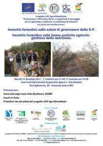 Incontro formativo sulle azioni di governance della O.P.